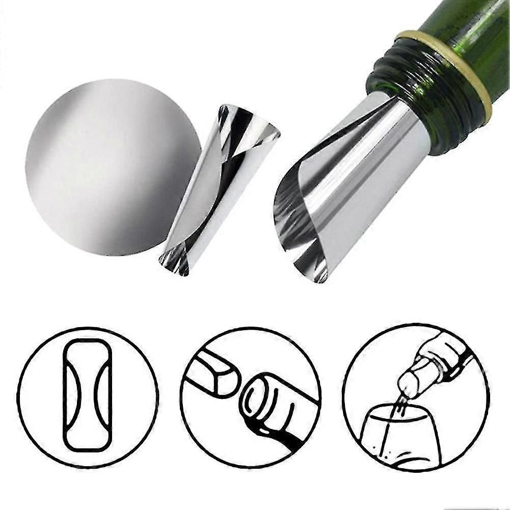 300pcs Silver Wine Pourer Discs Drip Stop Pour Spouts