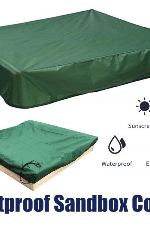 Sand Pit Sandbox Cover With Drawstring Waterproof UV Protection For Sandbox Outdoor