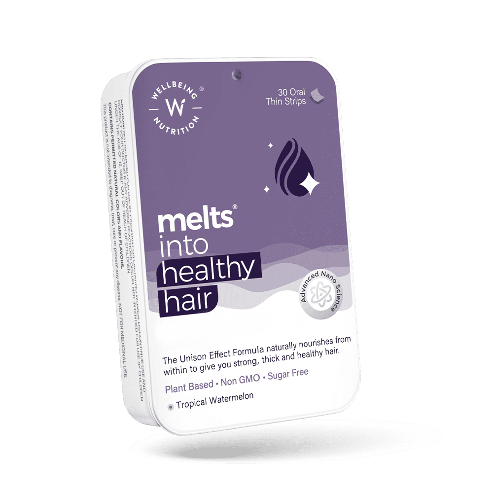 Wellbeing Nutrition Healthy Hair vitamin - Plant Based Biotin, Palmetto for Hair Nutrition, Hair Growth