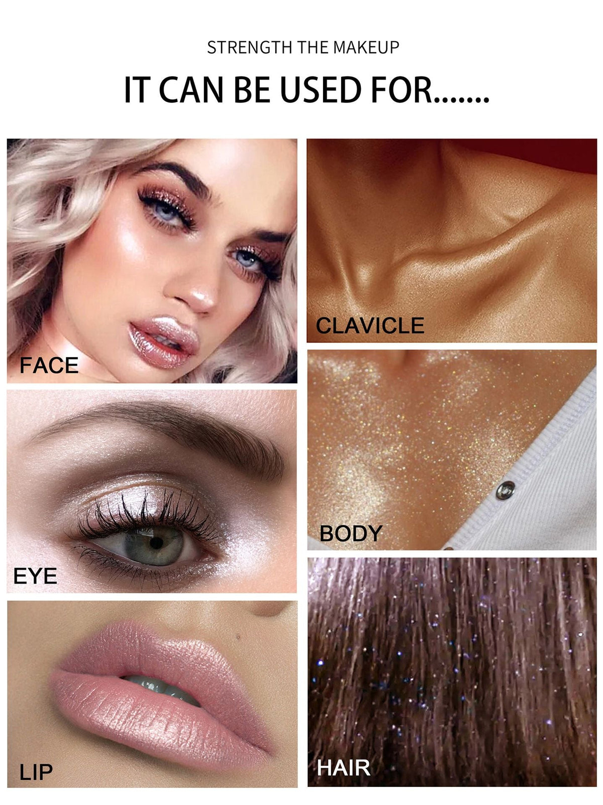 3Pcs Highlighter Stick Fairy Highlighter Patting Powder Makeup For Face Body