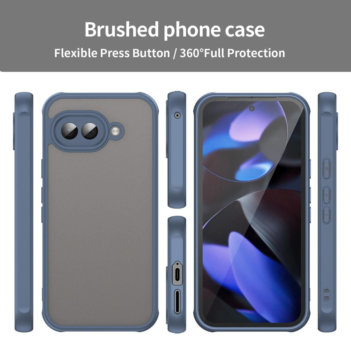 TPU Hybrid PC Frosted Phone Case For Google Pixel 9a