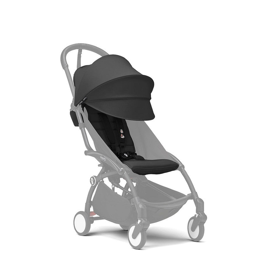 Stokke YOYO3 Black Frame & 6+ Black Bundle