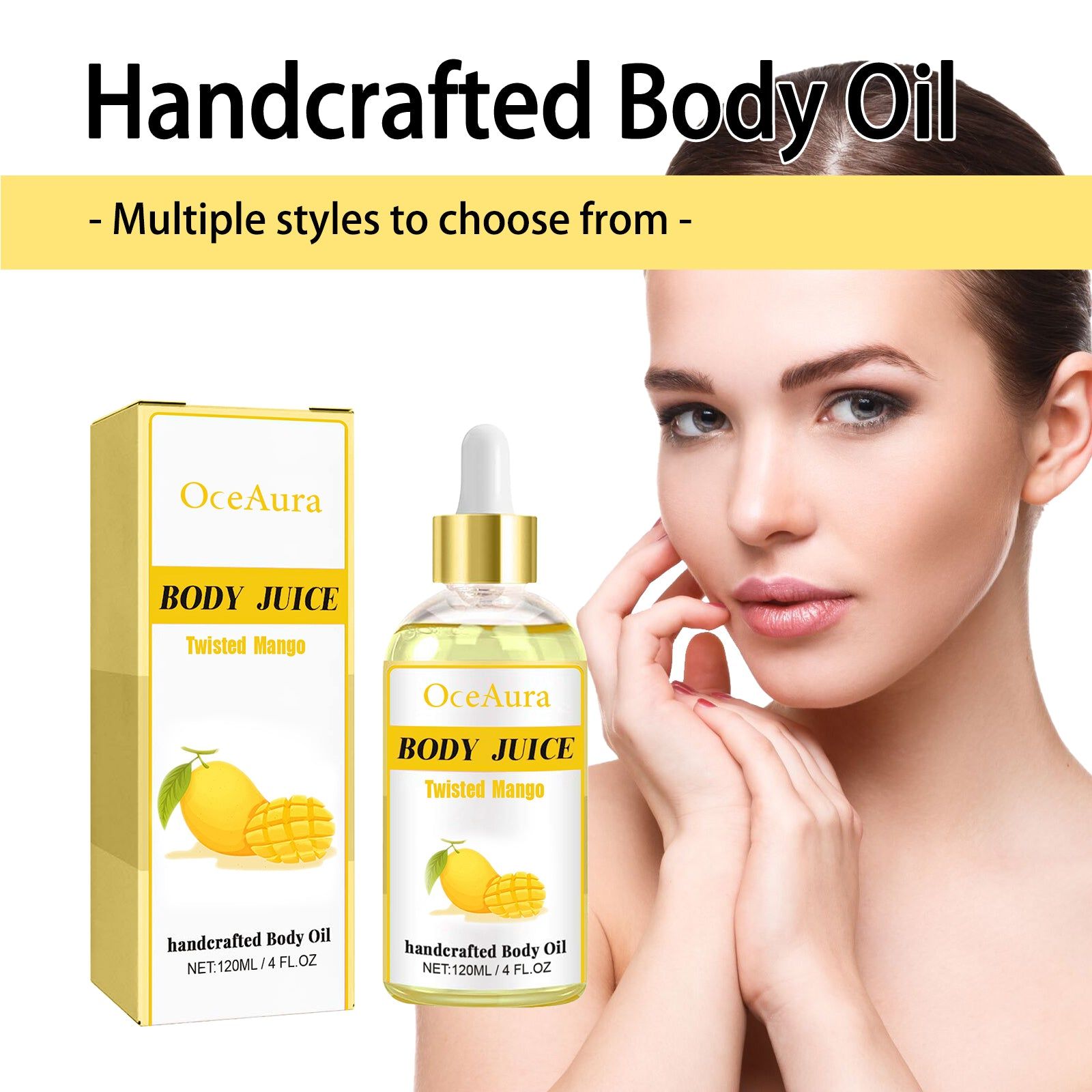 Body Care Oil, Moisturizing, Hydrating, Massage Essential, Skin Elasticity ,120ml