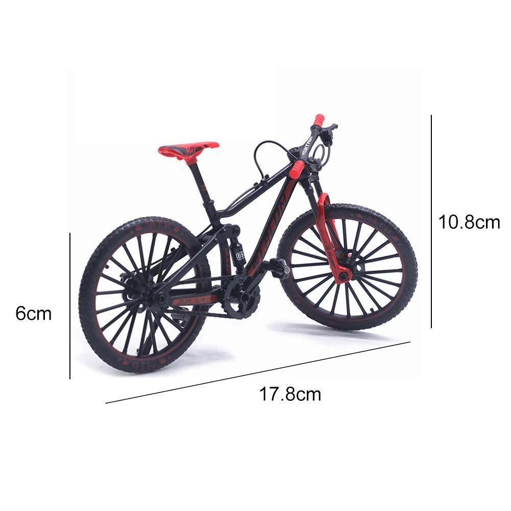 Mini 1:10 Alloy Bicycle Scale Model Desktop Simulation Ornament Finger Mountain Bikes Toy