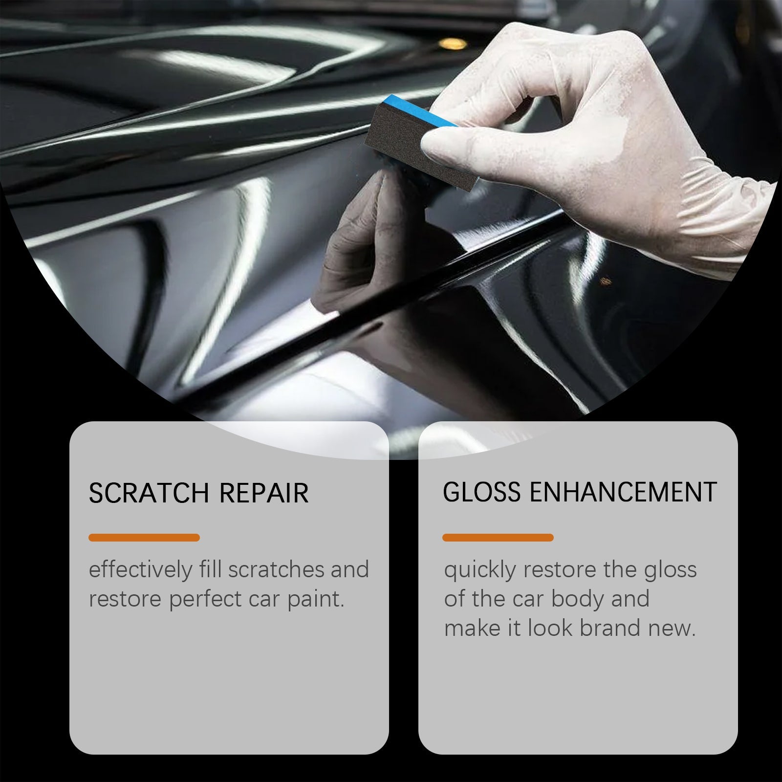 Car Care Scratch Repair Cream, Nano Coating, Gloss Restoration, Easy to Use ,120g