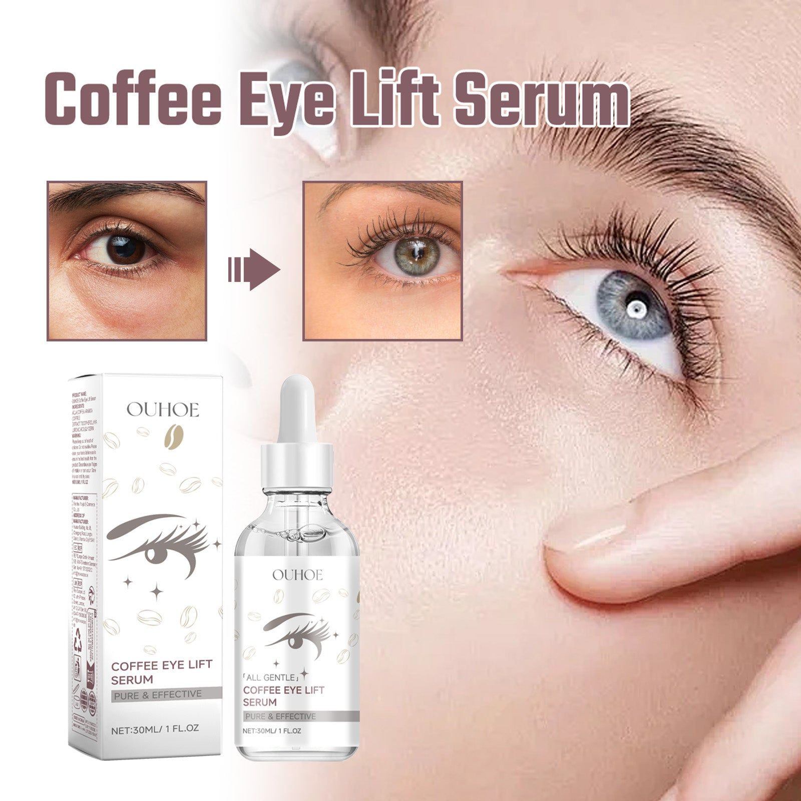Anti-Aging Eye Serum, Remove Eye Bags, Prevent Dark Circles, Brighten Skin ,30ml