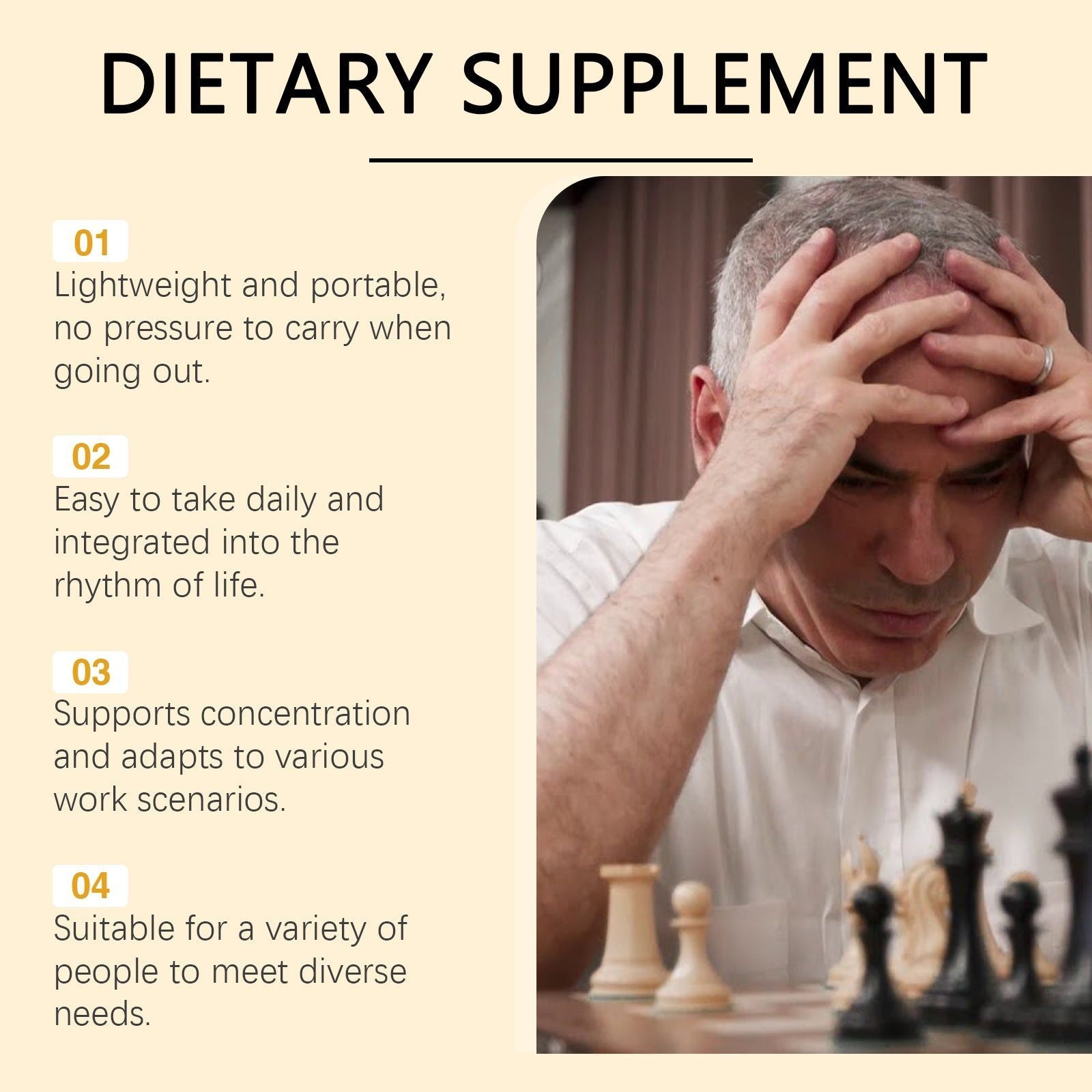 Boost Focus and Relaxation with Body Care Capsules, Enhance Concentration Naturally ,60capsules
