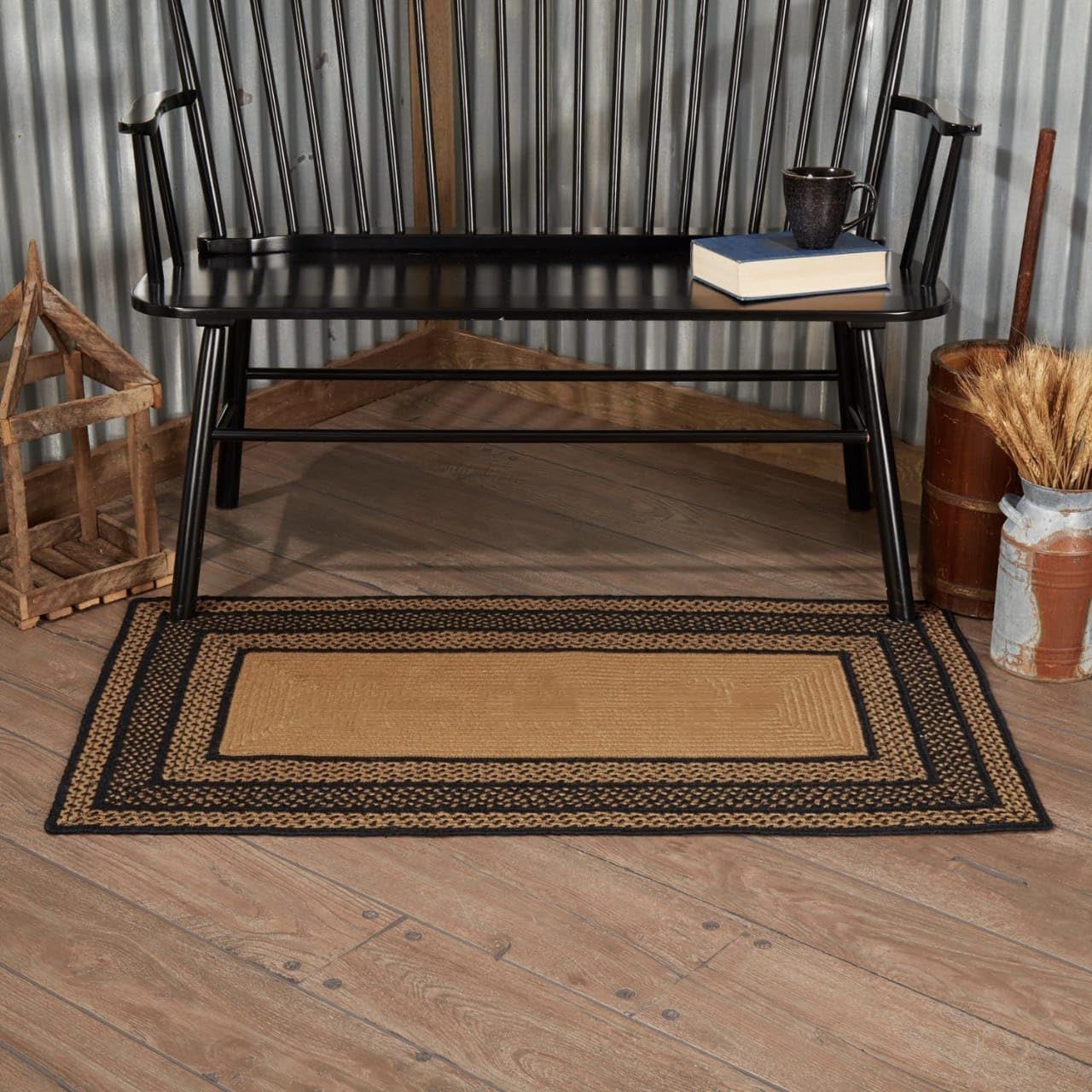 AIESY®  Beautiful Braided Reversible Cotton Area Door Mat For Home