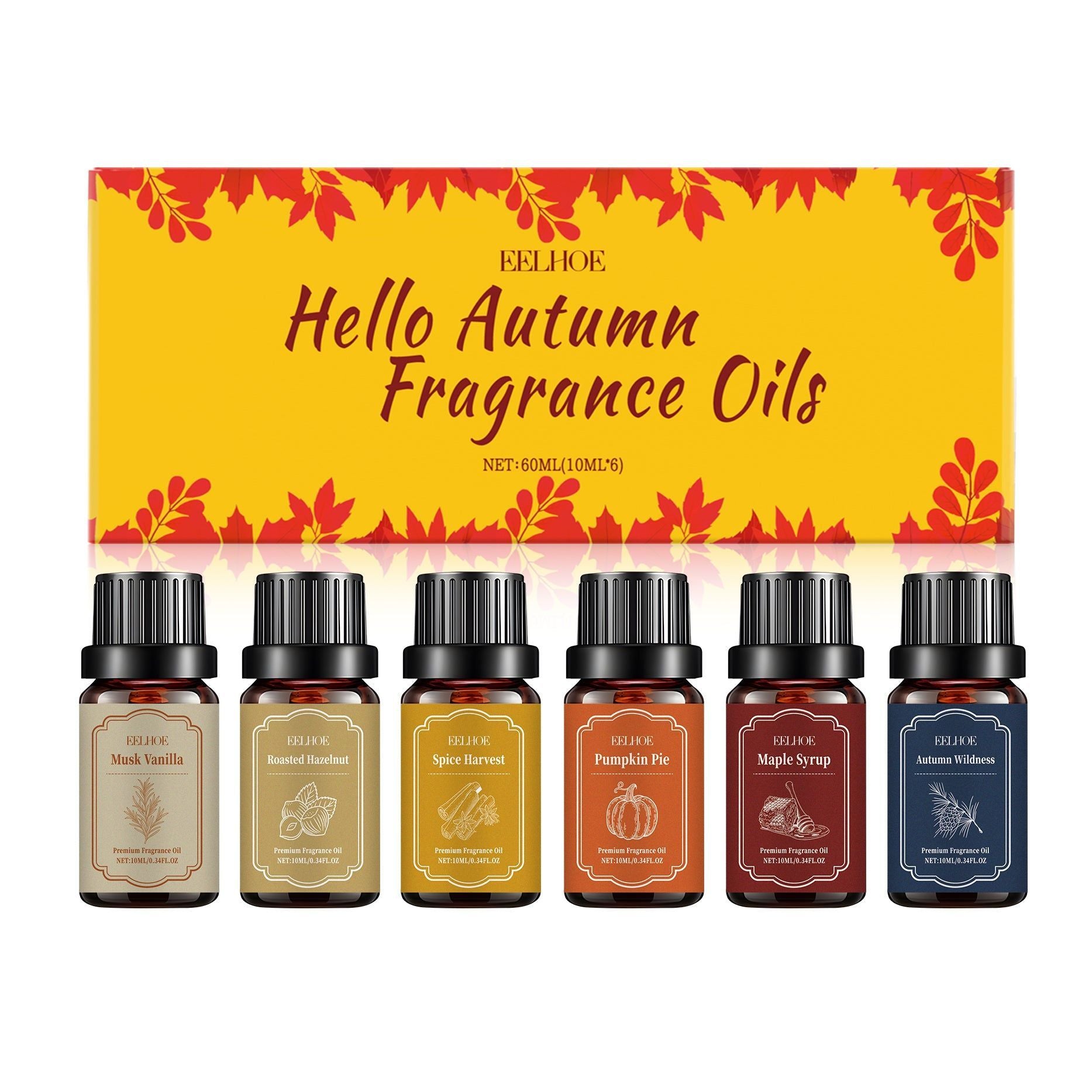Autumn Essential Oil Set, Cozy Aromatherapy, Fall Fragrance, Home Relaxation ,1 set