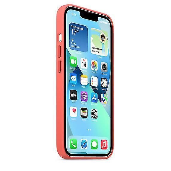 For iPhone 13 Phone Case - Silicone Cover with MagSafe Support for Quick Charging and Animation Prompts