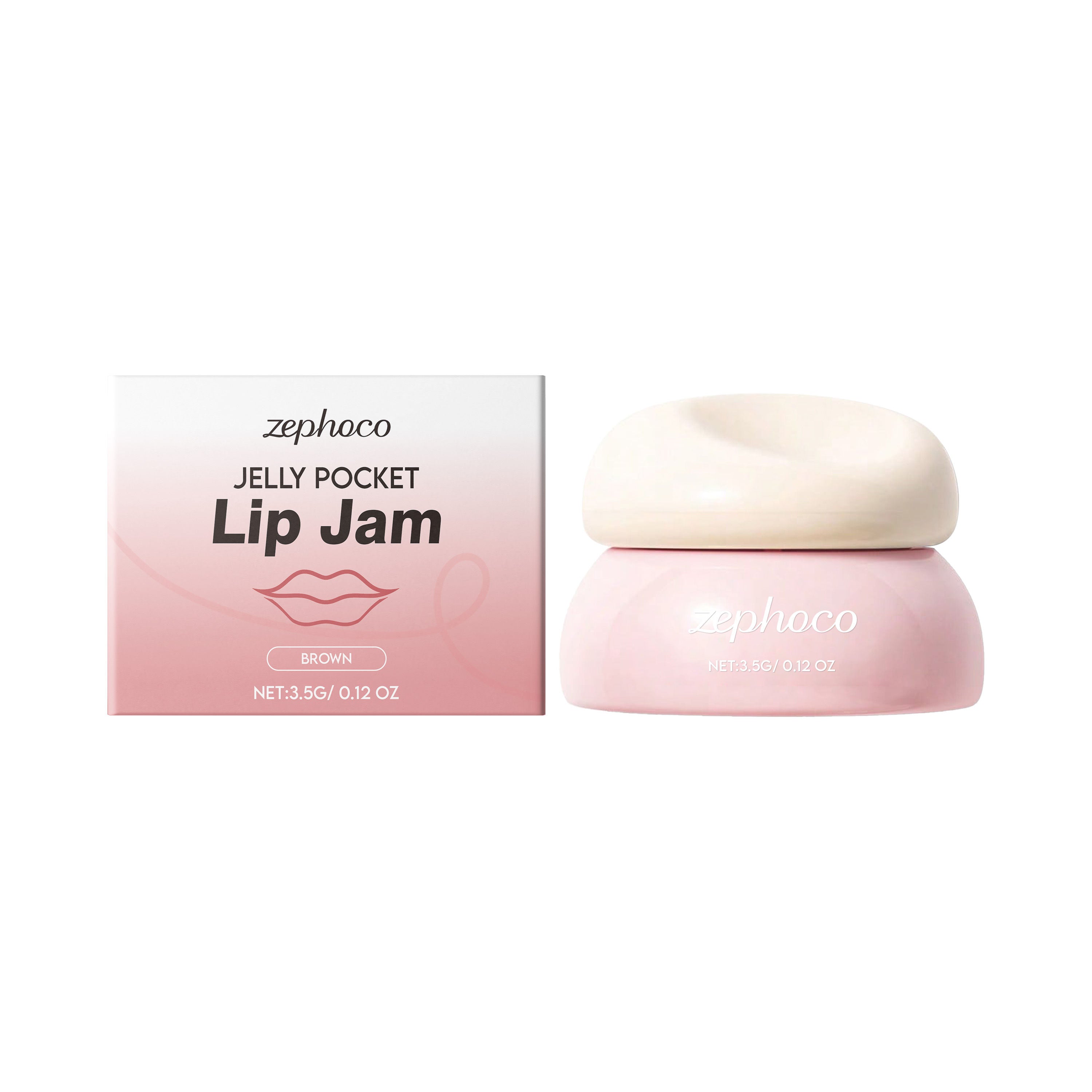 Brown Jelly Lip Balm, Hydrating Lip Care, Moisturizes, Brightens, Dry Lips ,3.5g