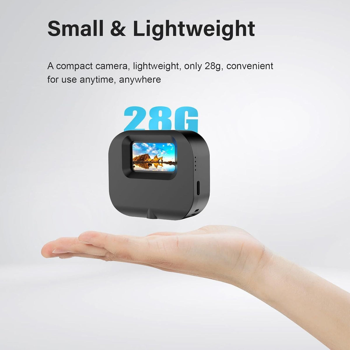 HD Mini Sports Camera Portable Magnetic Action Camera for Travel Cycling with 32GB TF Card