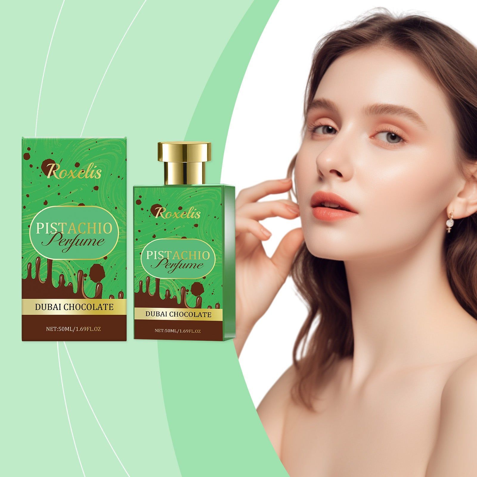 Cocoa Pistachio Perfume, Natural Long-Lasting Fragrance, Unisex, Portable, Romantic Scent ,50ml