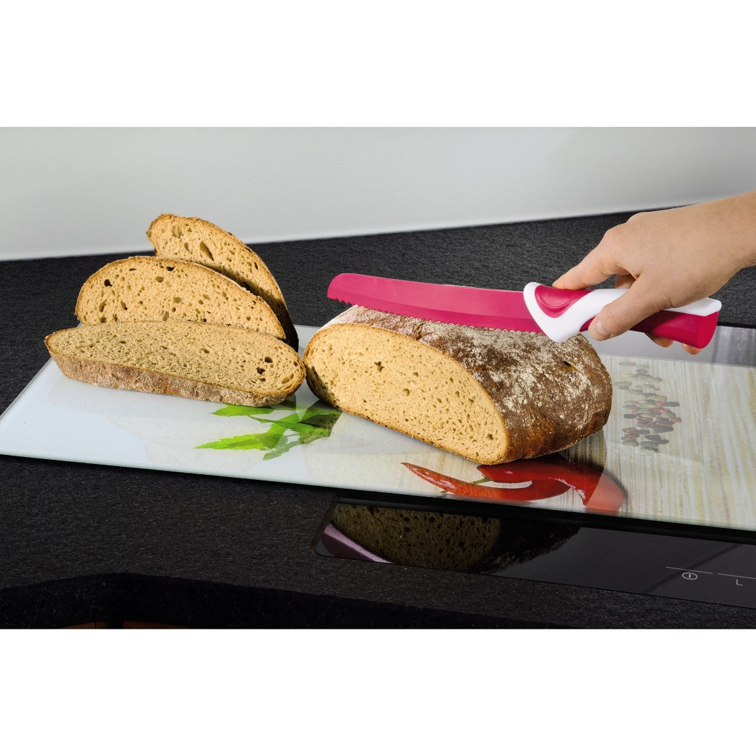 XAVAX 111520 Bread Knife, red