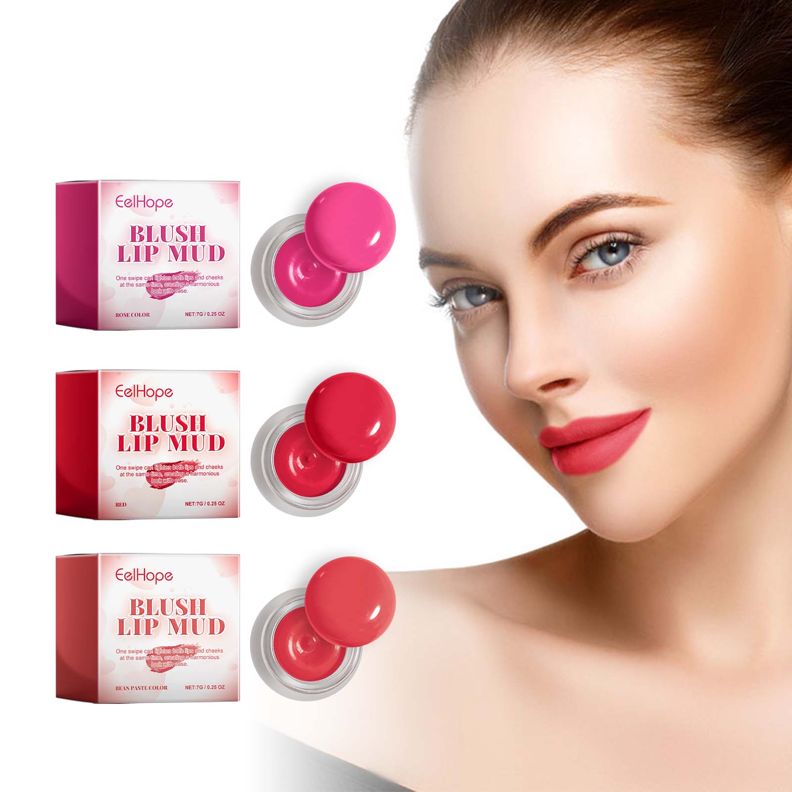 Blush Lip Gloss Cream, Multi-Functional, Hydrating, Trendy Makeup, Glow ,7g