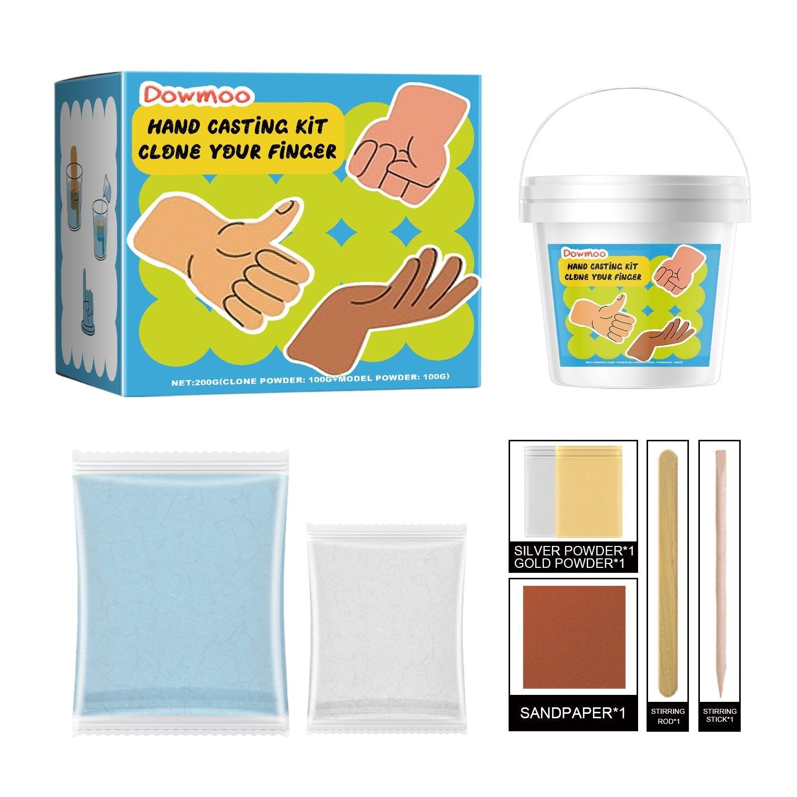 Create Stunning Handwork 3D Hand Casting Kit, DIY Home Crafts, Memorable Gifts ,1set