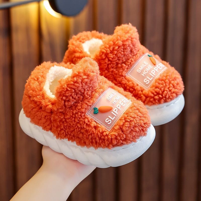 Kids Plush Slippers Toddler Girls Winter Fuzzy Flats Warm House Shoes