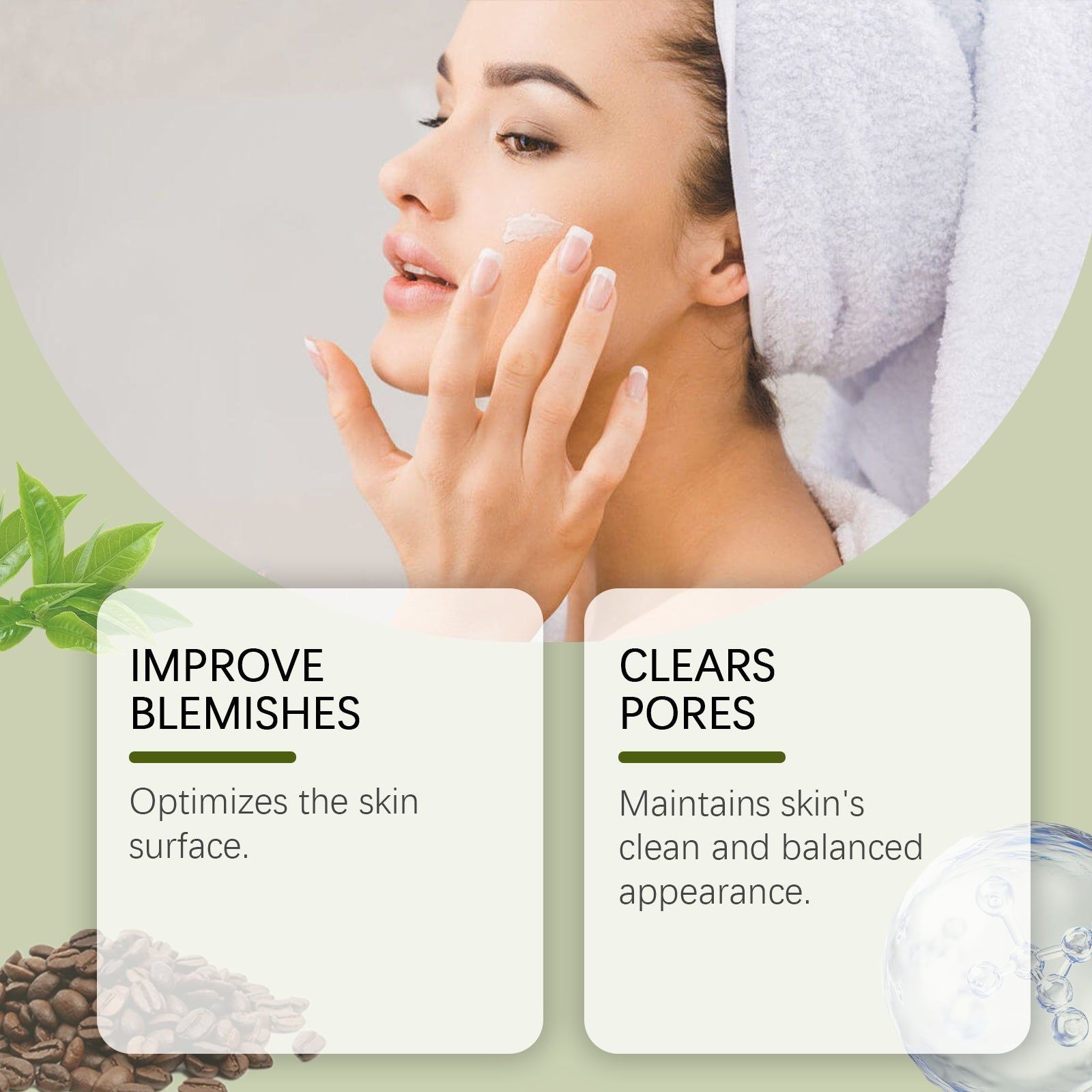 Acne Cleansing Nourishing Cream for Facial Care, Clear Pores, Hydrate, Lighten Acne-Prone Skin ,15g