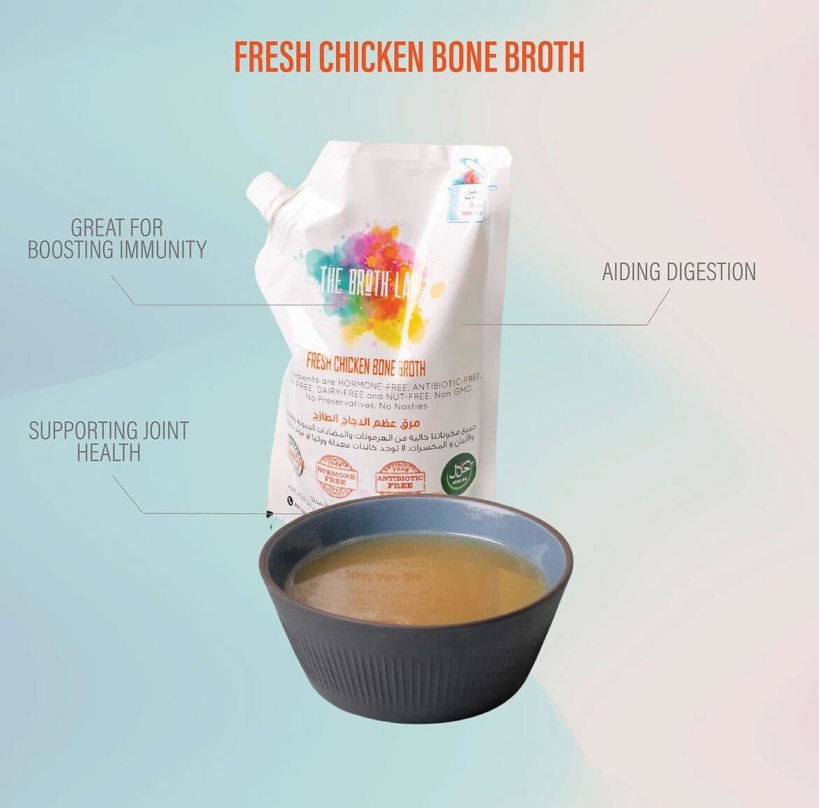 Fresh Chicken Bone Broth - 500ml pack of 3