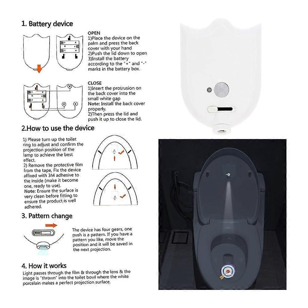 Motion Sensor Toilet Bowl Night Light for Bathroom