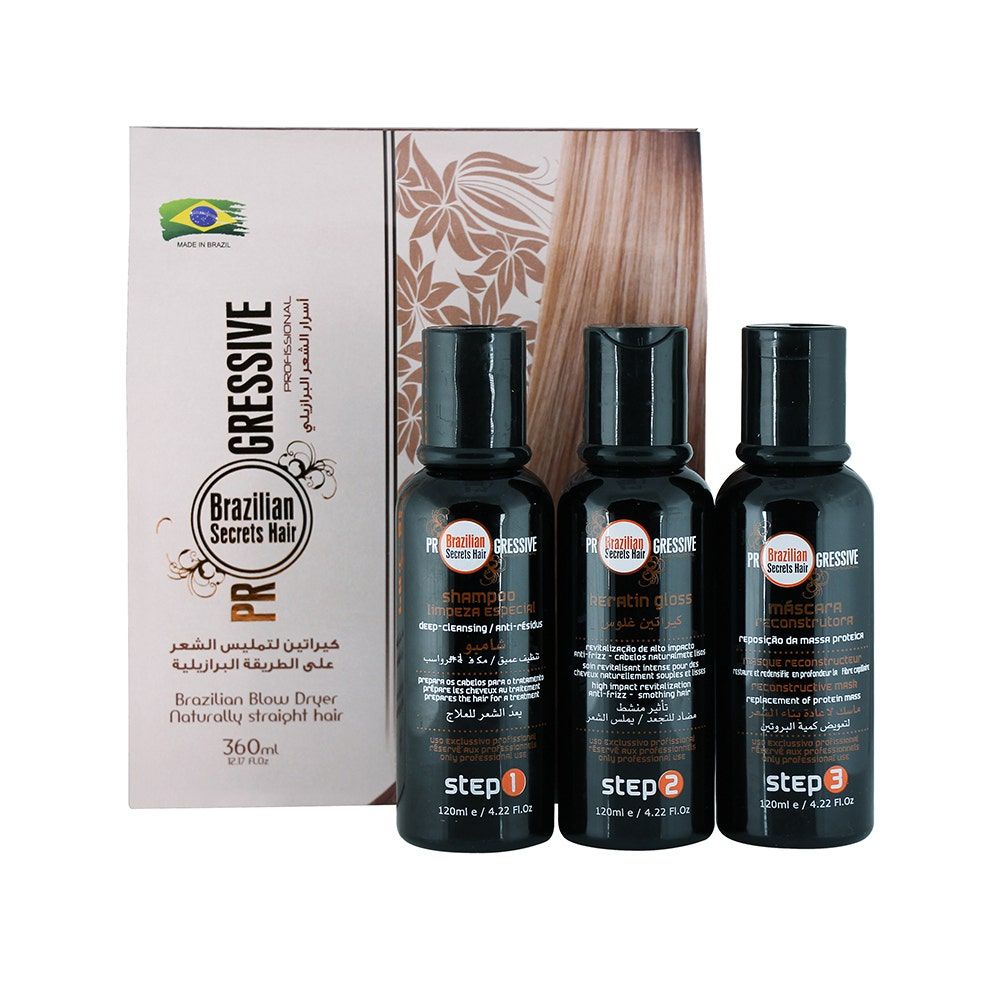Brazilian Secrets Hair Progressive Kit, 3X120ml