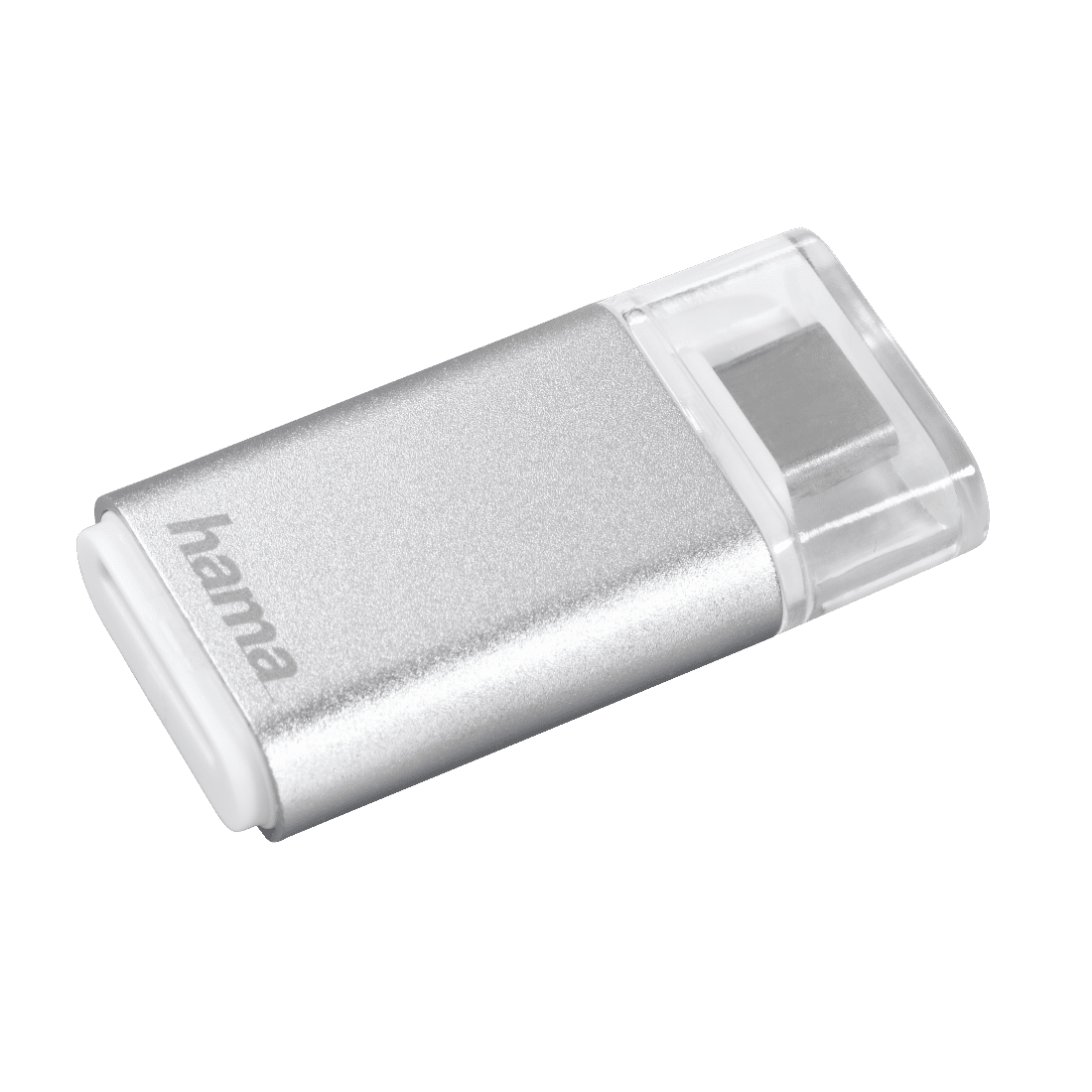 Hama 181020 USB 3.1 Type C OTG Card Reader, MicroSD - Silver