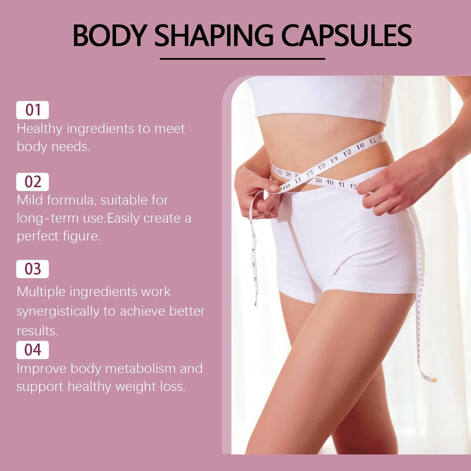 Shape Up Slim Down Body Shaping Capsule, Boost Metabolism, Nourish Skin ,7 capsules