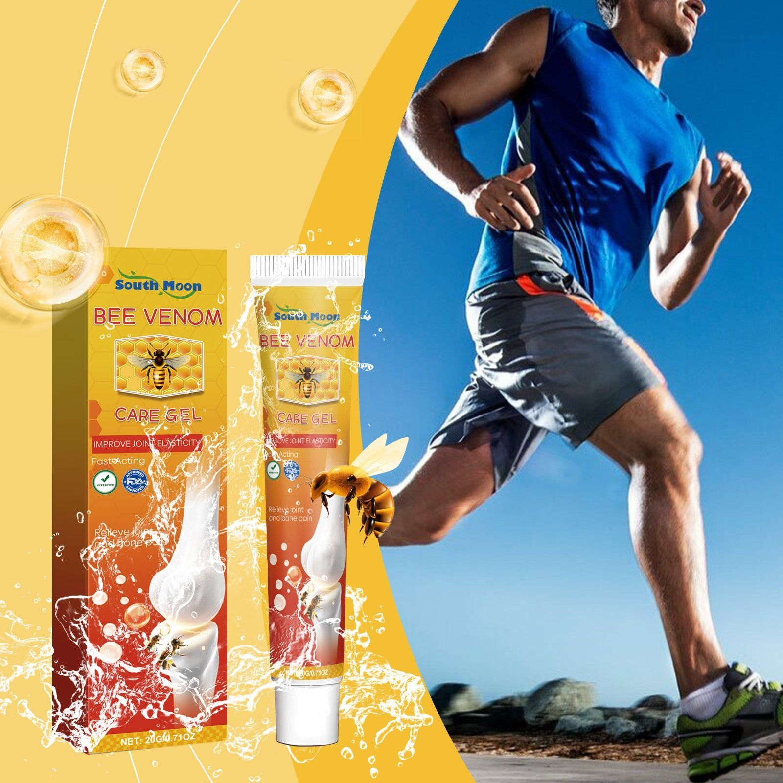 Revitalize Body Joint Care Cream with Bee Venom, Pain Relief, Flexibility Boost ,20g