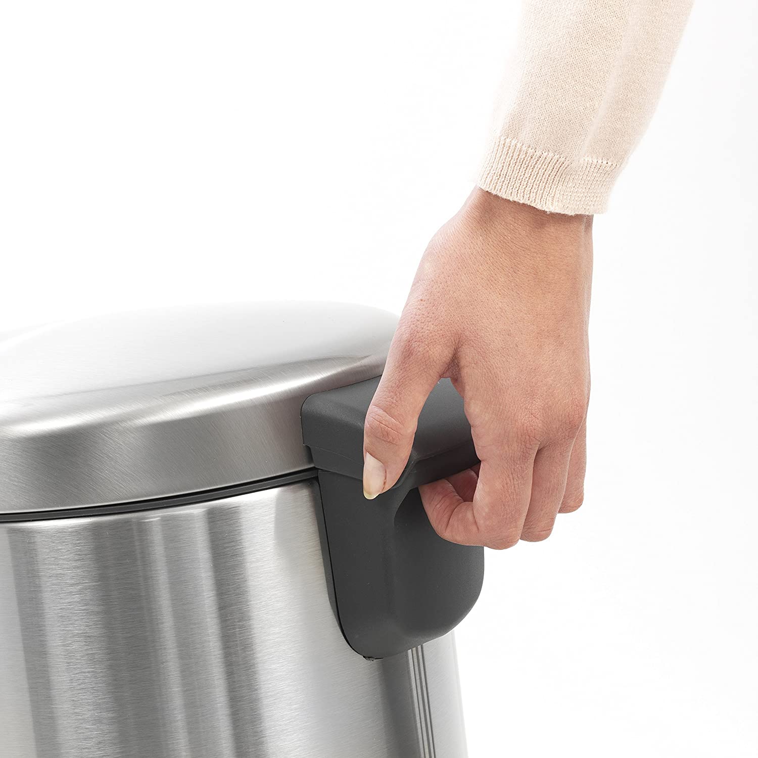 Brabantia 112041 Pedal Bin newIcon with Plastic Inner Bucket, 12 Litre - Matt Steel Fingerprint Proof