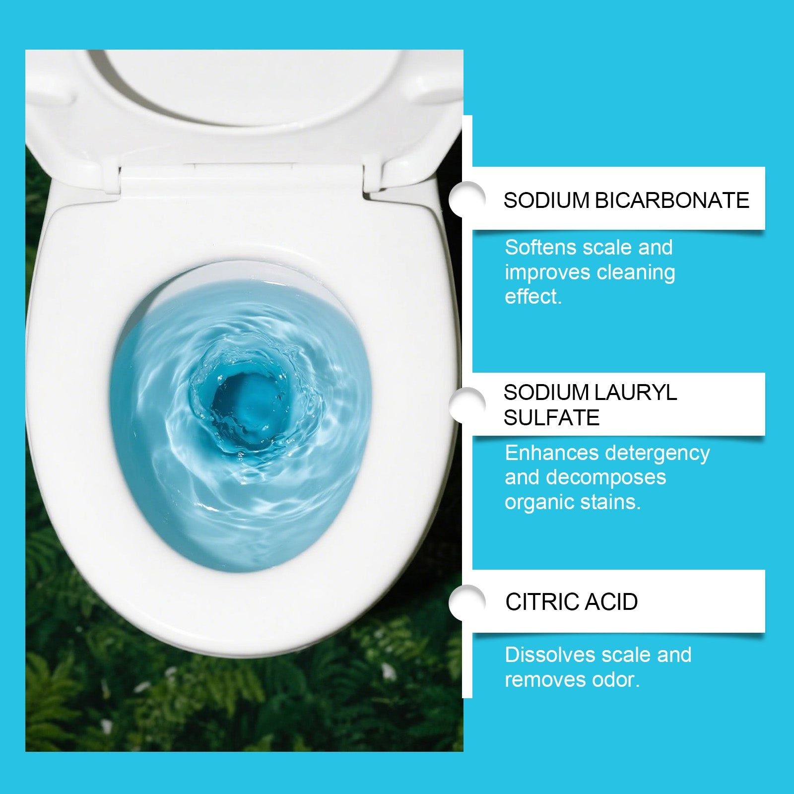 Automatic Toilet Cleaning Blocks, Remove Scale, Freshen Bathroom, Easy & Effective ,120g