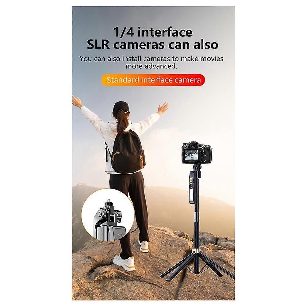 CL12P 180CM Selfie Stick Auto AI Face Tracking Quad Stand 360 Rotation Gimbal Tripod Stabilizer with LED Fill Light