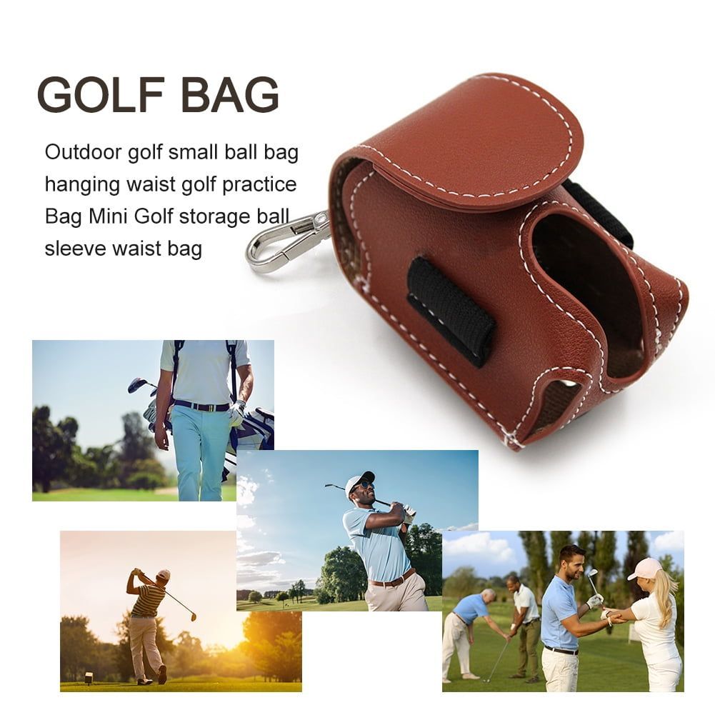 Golf Ball Storage Bag Golf Ball Pouch Tee Holder Belt Waist Bag Golf Sports Accessory