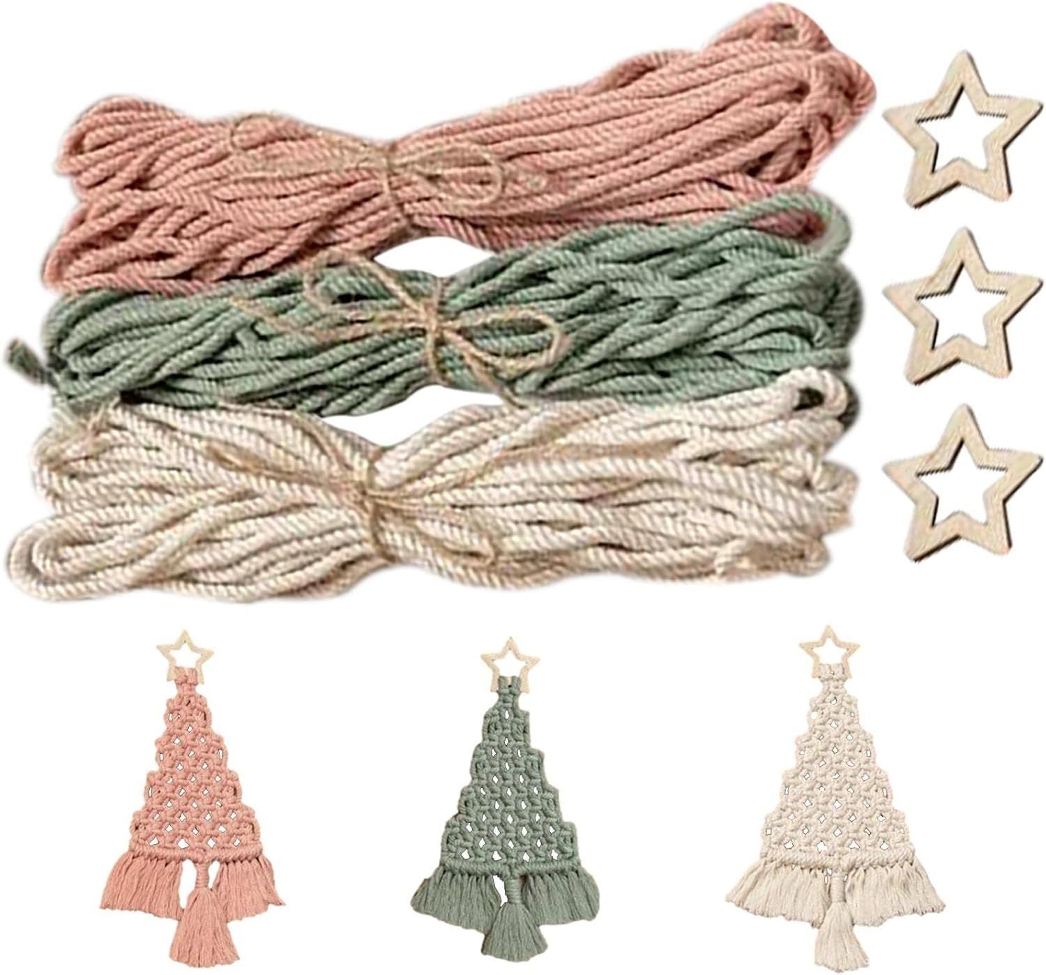 3pcs Tree Macrame Kit Macrame Woven Tree Wall Hangings Ornaments for Home Decorations