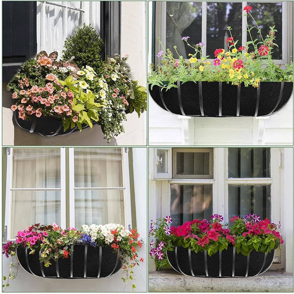 3Pcs Planter Basket Liners Fabric Window Box Liners Trough Planter Liner Replacement