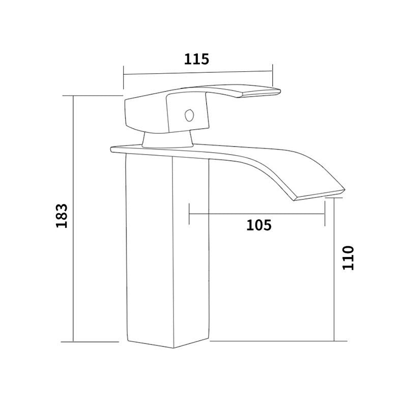 KOEN Waterfall Bathroom Faucet Sinks Mixer Tap Cold And Hot Water Tap KOEN Waterfall Bathroom Faucet