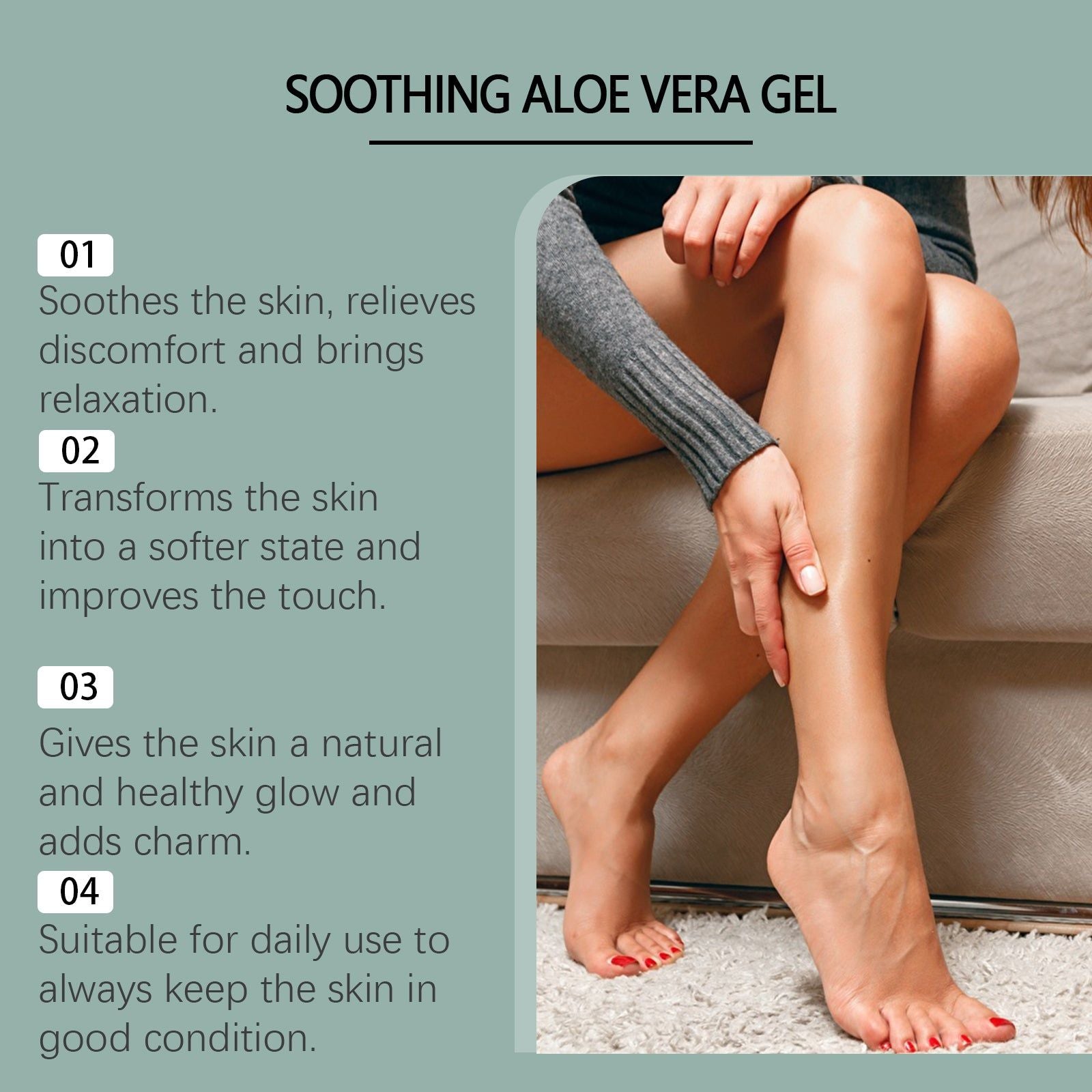 Aloe Vera Gel for Skin Care, Hydrating, Nourishing, Natural Glow, Moisturizer ,100g