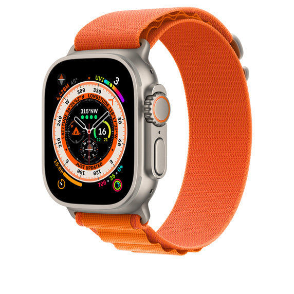 Ultra GPS + Cellular، هيكل من التيتانيوم مقاس 49 مم مع حزام Alpine Loop - متوسط