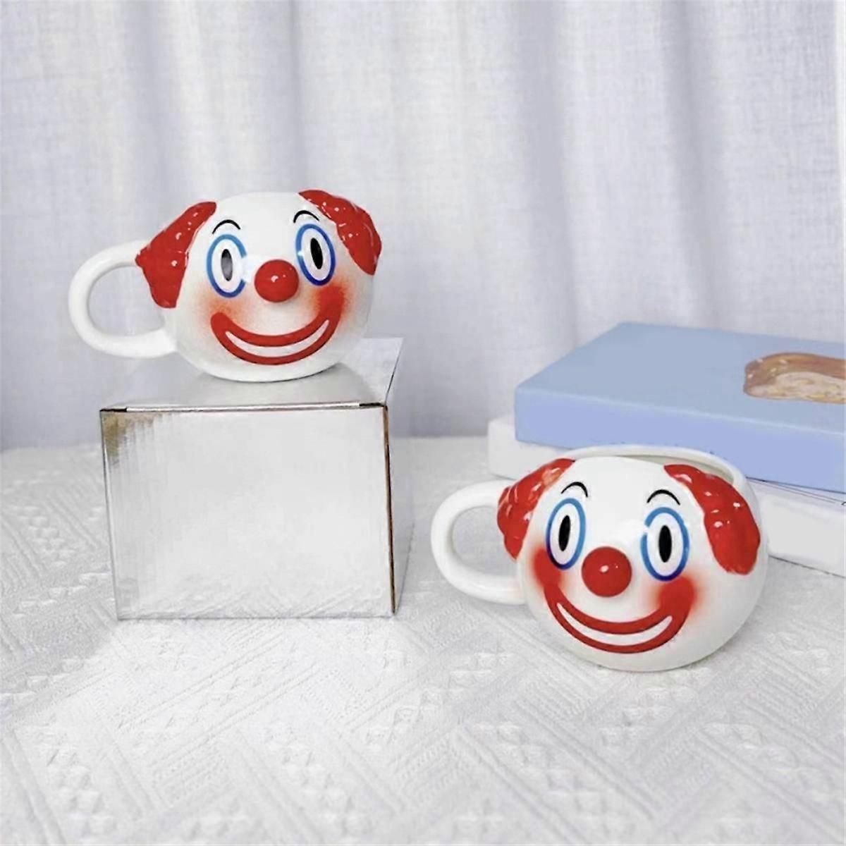 Clown Shaped Ceramic Coffee Mug with Handle