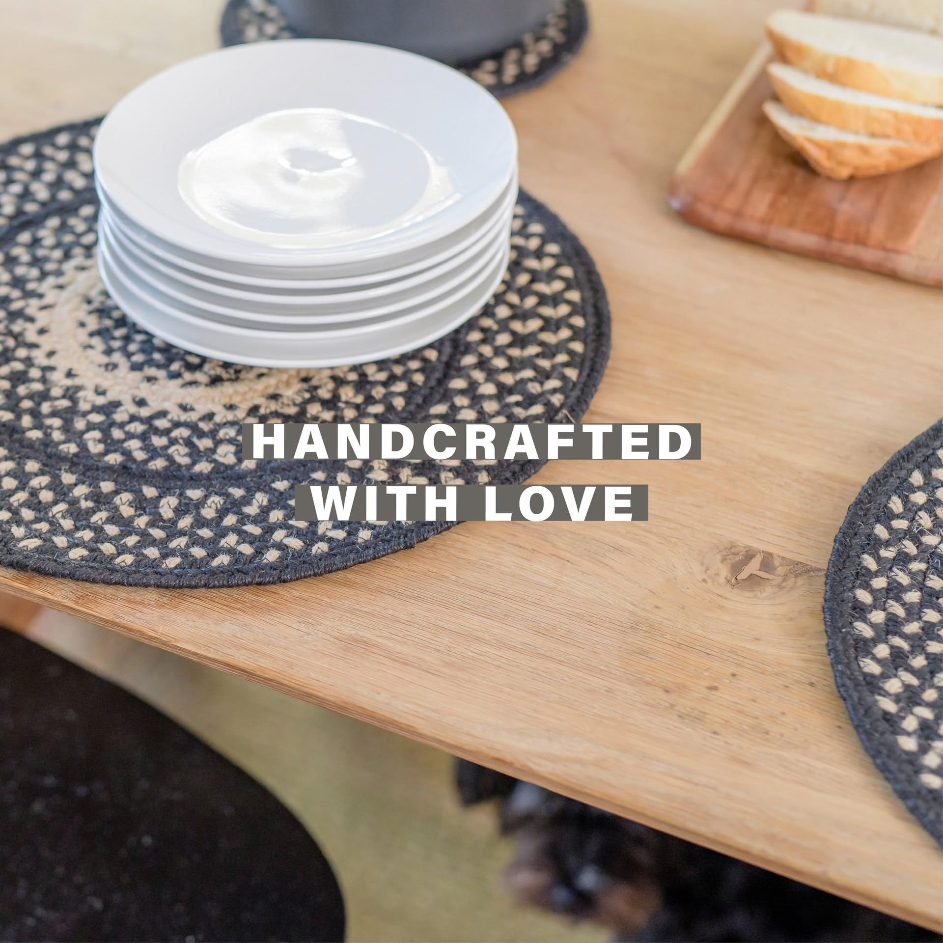 Finely Braided Jute Primitive Style Tables Runners