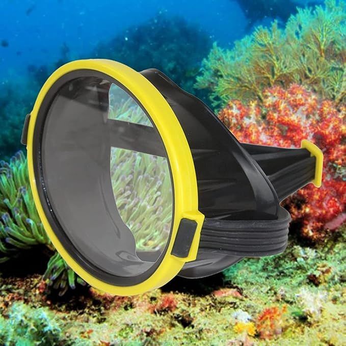 Round Scuba Mask Single Lens Diving Mask Goggles Underwater Waterproof Snorkeling Mask
