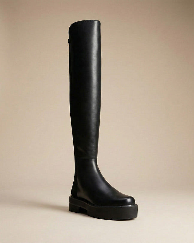 Stuart Weitzman ultralift 5050 Leather Black Over-the-Knee Boots