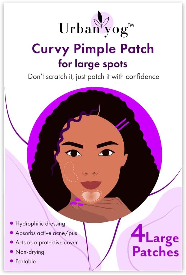 Urban Yog Acne Curvy Pimple Patch - Invisible Facial Stickers cover with 100% Hydrocolloid, Pimple/Acne Absorbing patch