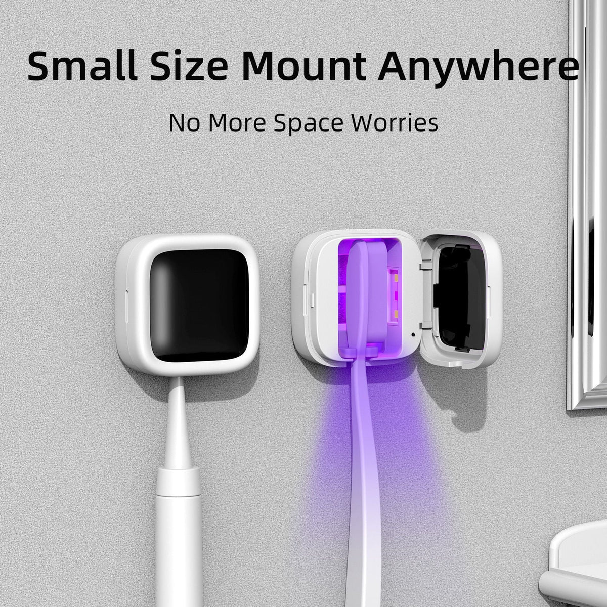 Toothbrush Holder UVC Sterilizing Portable Personal Oral Care Travel Toothbrush Sterilizer