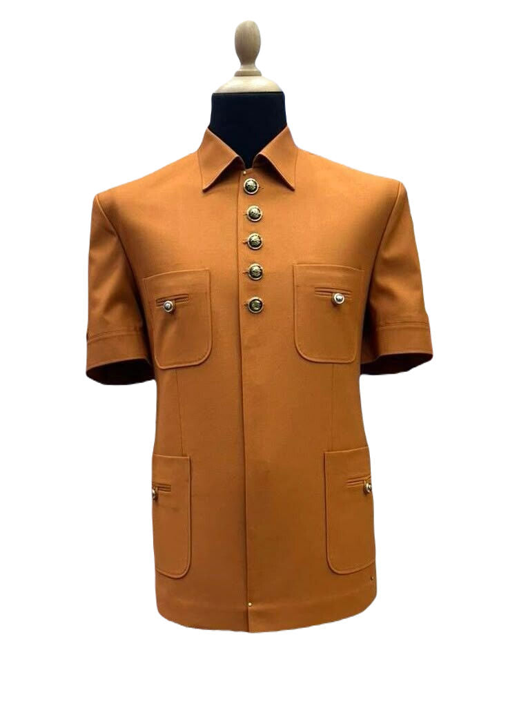 Rust Safari Suit for Men Vintage Stylish Coat pant Classic Formal Suit