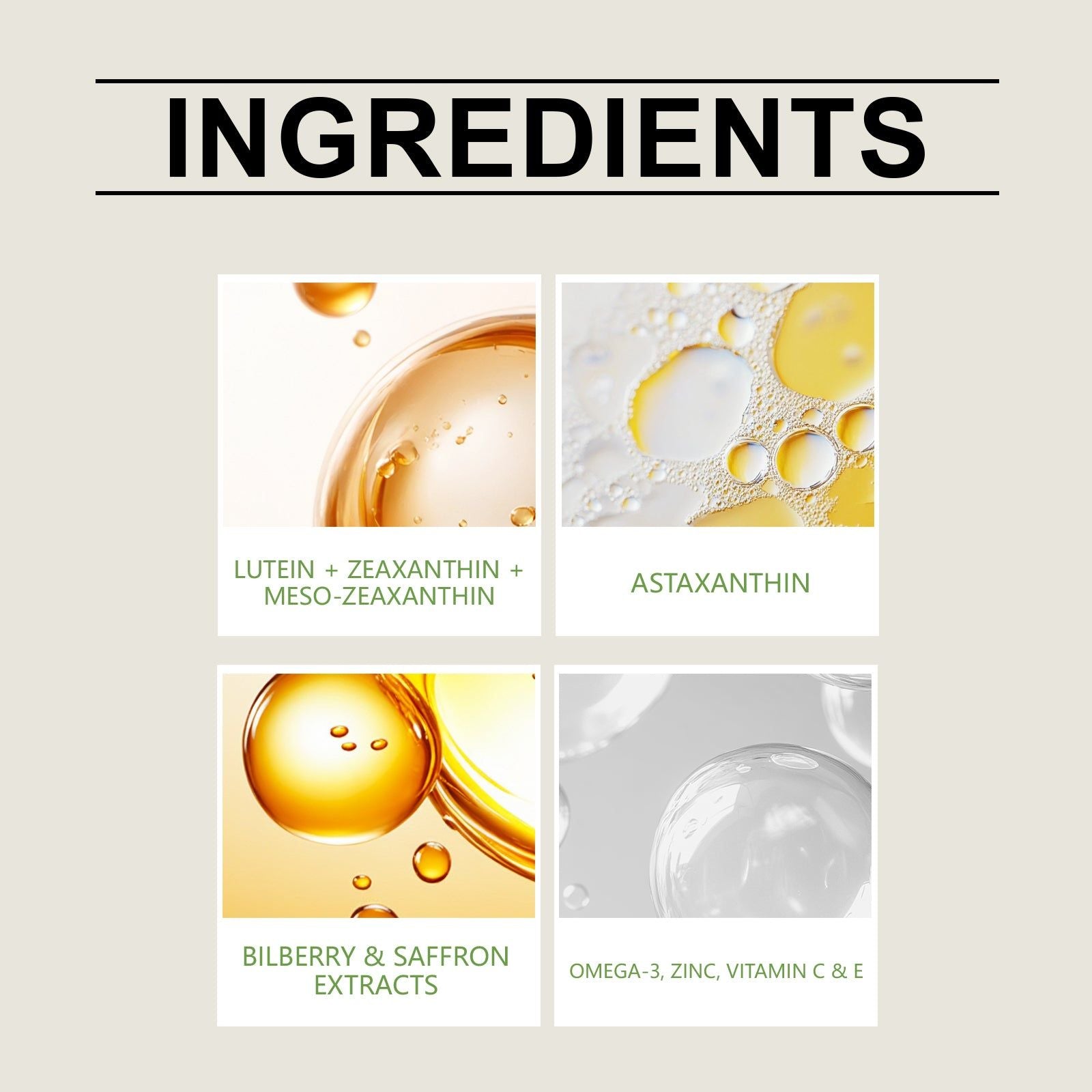Eye Care Supplement Capsules, Relieve Dryness, Improve Vision, Eye Fatigue Relief ,60 capsules