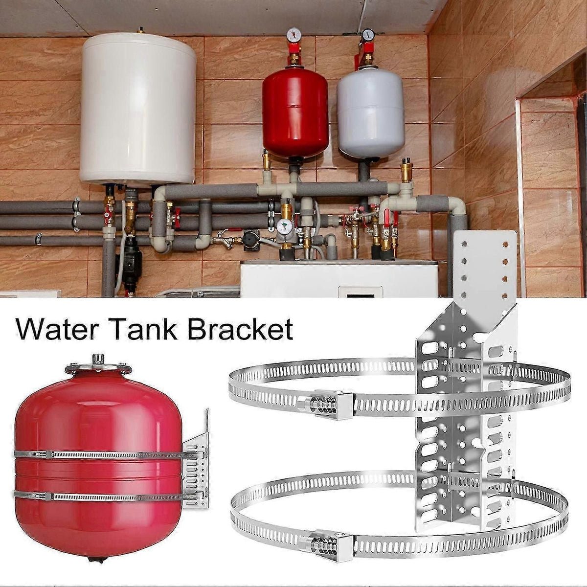Expansion Tank Mounting Bracket Rustproof Corrosion Resistant Easy To Install Heavy Duty Thermal Expansion Tank Holder