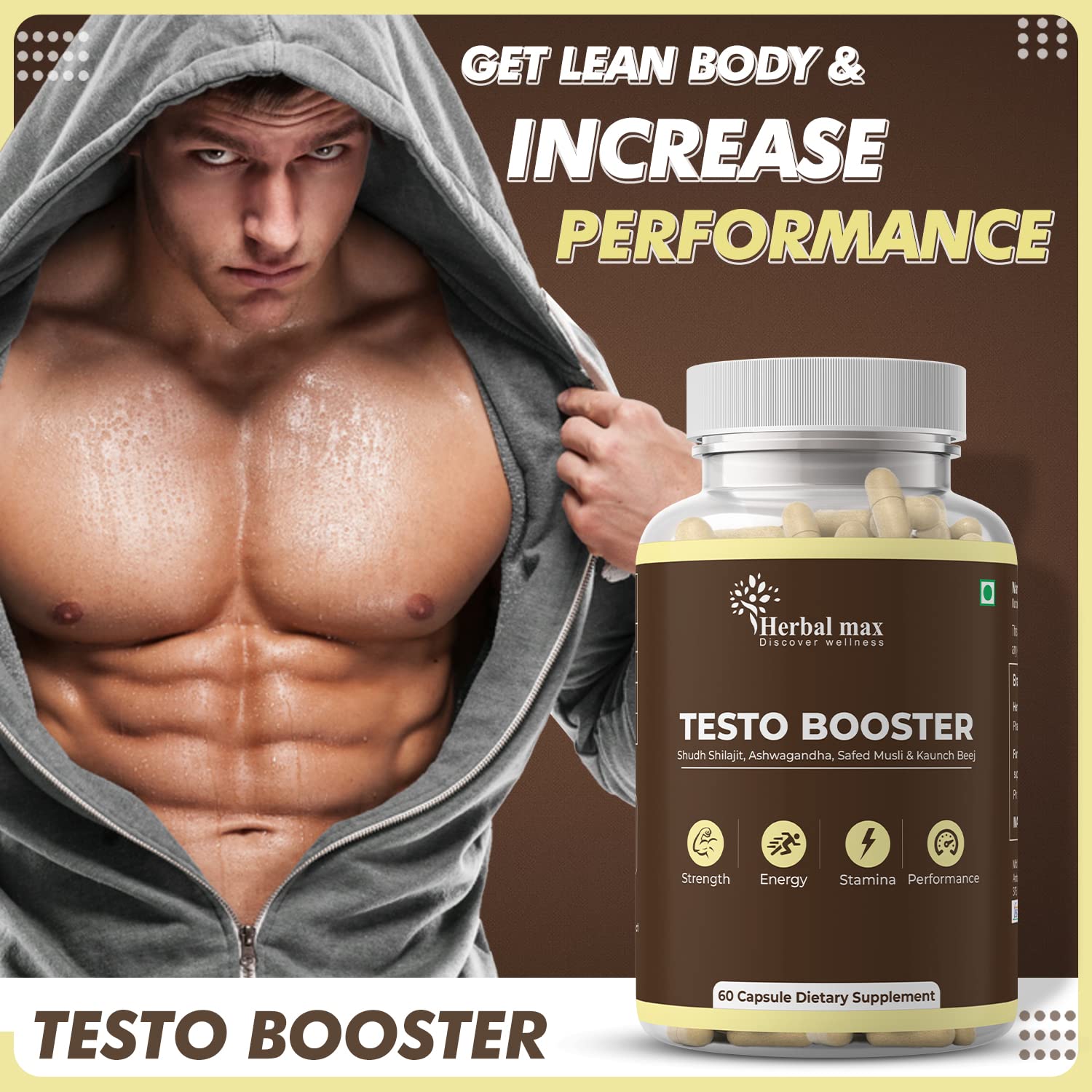 Herbal max Testo Booster 60 Capsules
