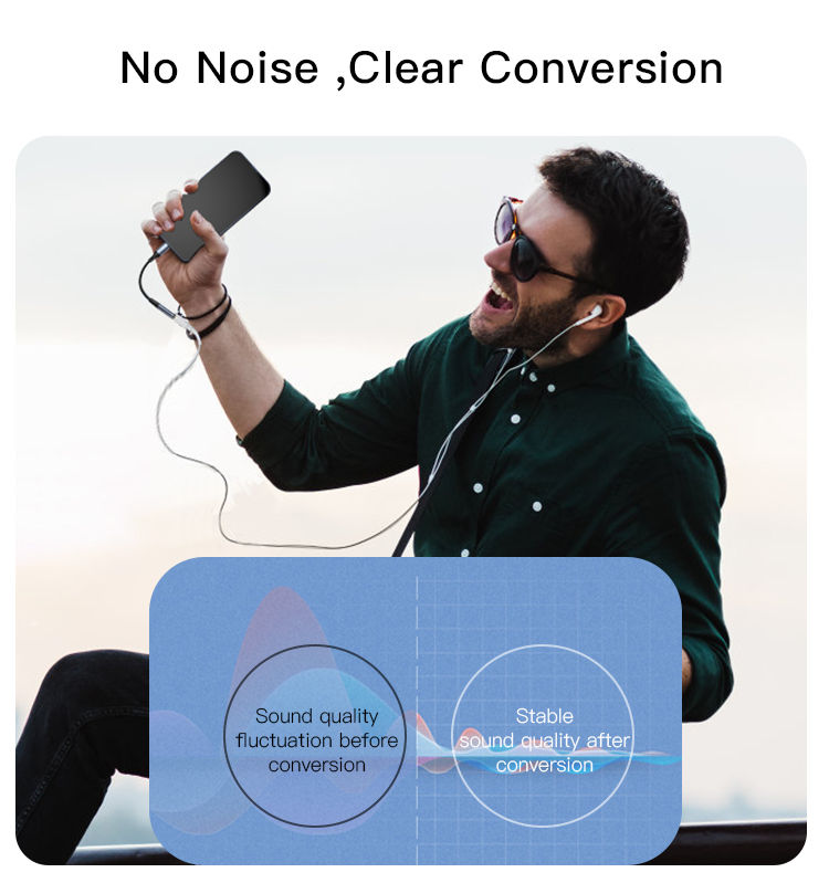 Yesido Lightning to 3.5mm Audio Adapter Cable, 15cm, Aluminum Alloy & Nylon, Black