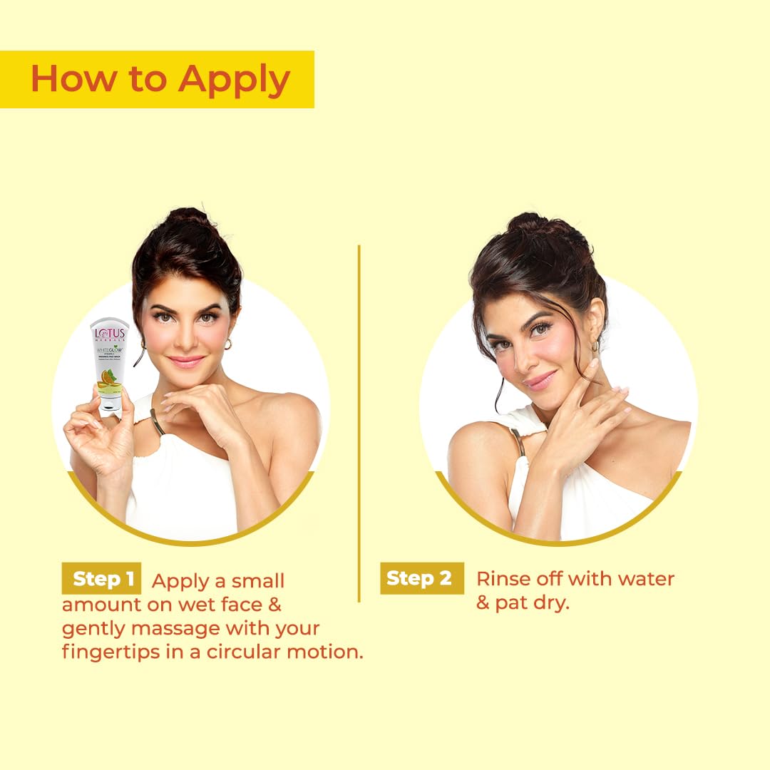 لوتس هيربالز وايت جلو فيتامين سي راديانس فايس واش | للبقع الداكنة والبشرة الباهتة | مضاد للتلوث | 100 جرام