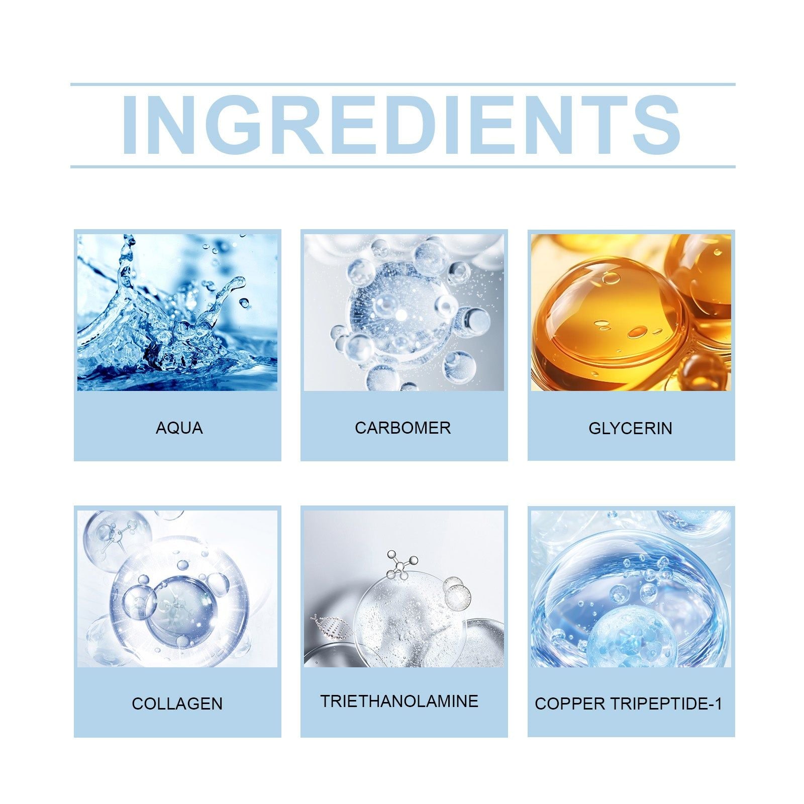 Copper Peptides Serum for Pore Tightening, Anti-Aging, Hydrating, Brightening ,30ml